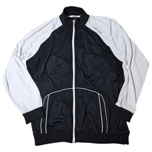 VTG Sean John Jacket White Black Sweater Mens 2XL Hip Hop Windbreaker Full Zip